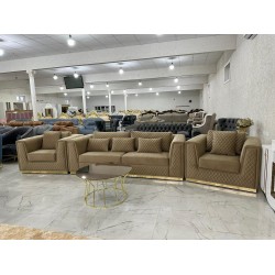 Комплект мягкой мебели VEYRON коричневый (Турция)