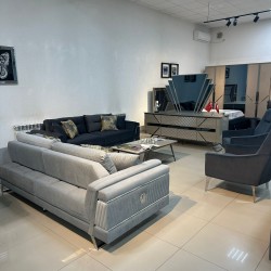 Комплект мягкой мебели NEHIR черный/ серый (Турция)