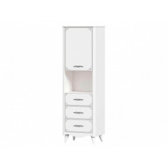 Шкаф - стеллаж Элис узкий белый (Любимый дом)