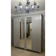 Шкаф Дина 4 дверный 200см серый