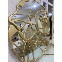 Консоль с зеркалом слоновая кость/золото Турция