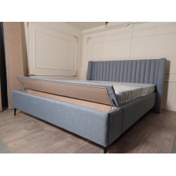 Кровать с банкеткой 180*200 серый