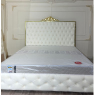 Кровать Мари белый/золото