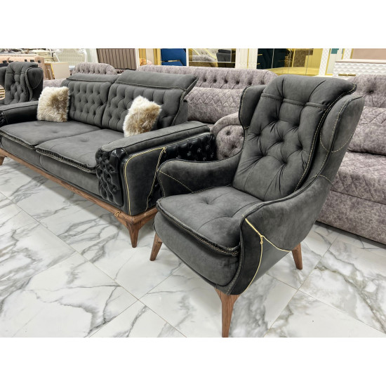 Комплект мягкой мебели LOTUS черный (Турция)